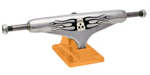 Load image into Gallery viewer, Independent Stage 11 Elijah Berle Skull Silver Orange Trucks (SOLD IN SET)