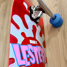 Load image into Gallery viewer, Lester Kasai Cruiser Complete Skateboard 10”x33.5” HAND-PAINTED with SIMS SNAKE WHEELS (1 of 1)