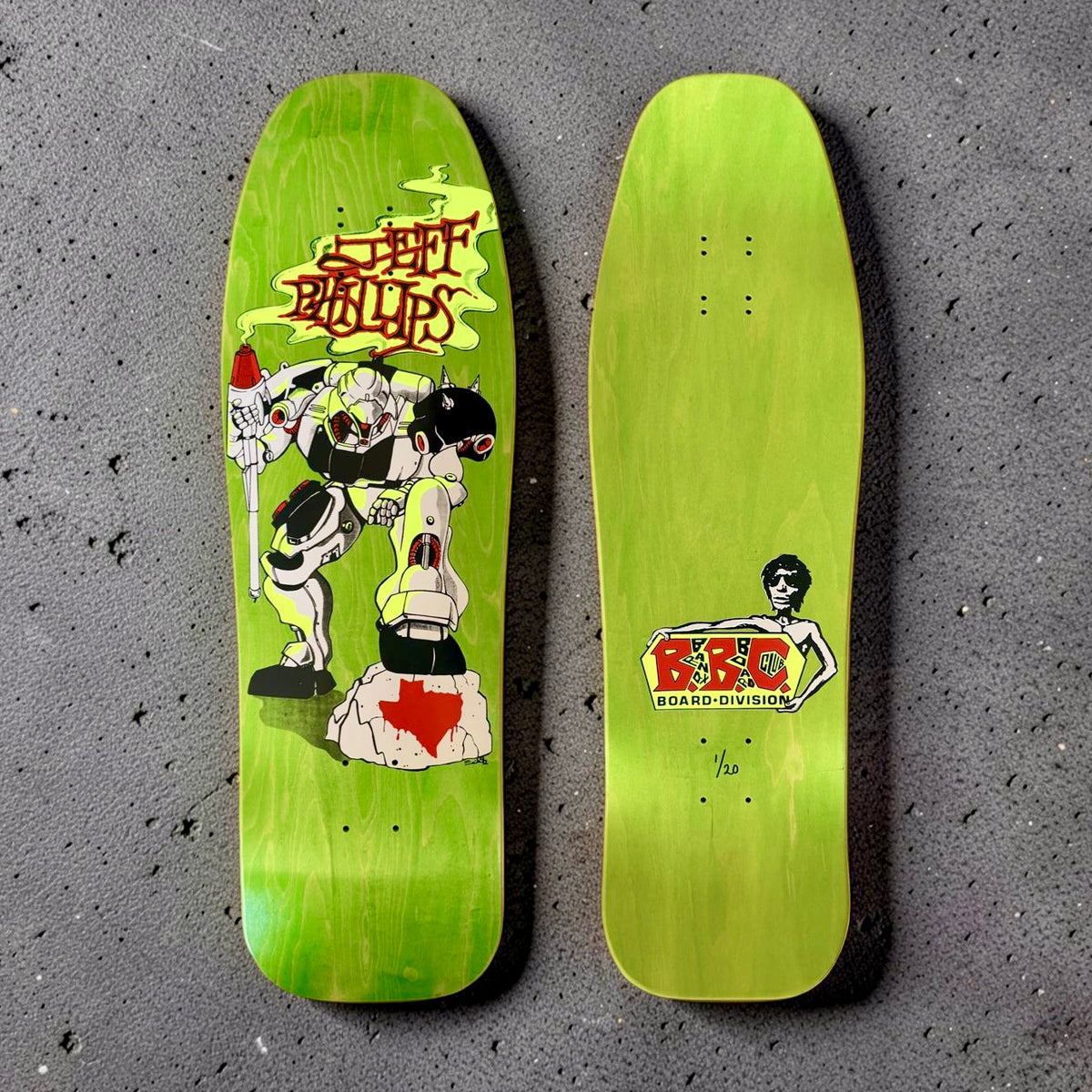 Jeff Phillips BBC Gundam Limited Edition, HAND-PAINTED Deck (1 of