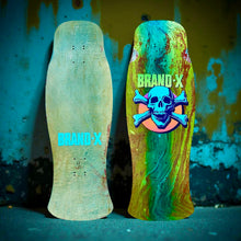 Load image into Gallery viewer, Knucklehead FLUORESCENT & GLOW IN DARK & FLOCKED Hammerhead Deck 10.6"x31" HAND-PAINTED (1 of 1)