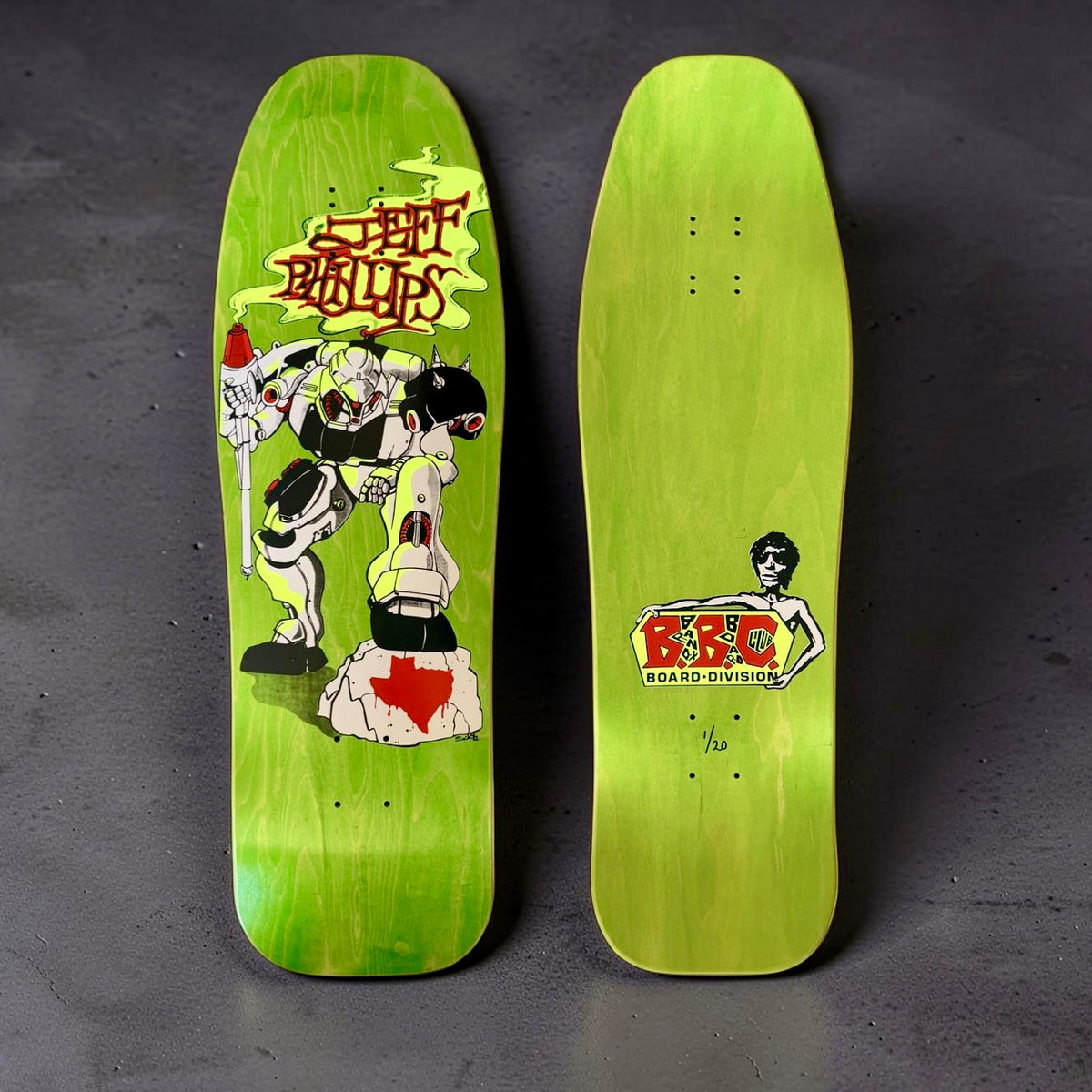 智ページ50㎝レリーフ Jeff Phillips BBC Gundam Limited Edition, HAND-PAINTED Deck (1 of