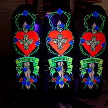 Load image into Gallery viewer, Bryan Pennington BBC GLOW-IN-DARK Crucifix HAND-PAINTED, LIMITED-EDITION Deck 10.3" x30.5" (1 of 10)