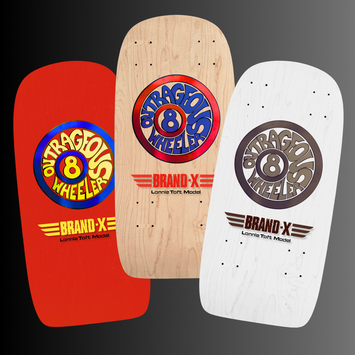 Lonnie Toft OUTRAGEOUS 8-WEELER Deck – Brand-X Skateboards