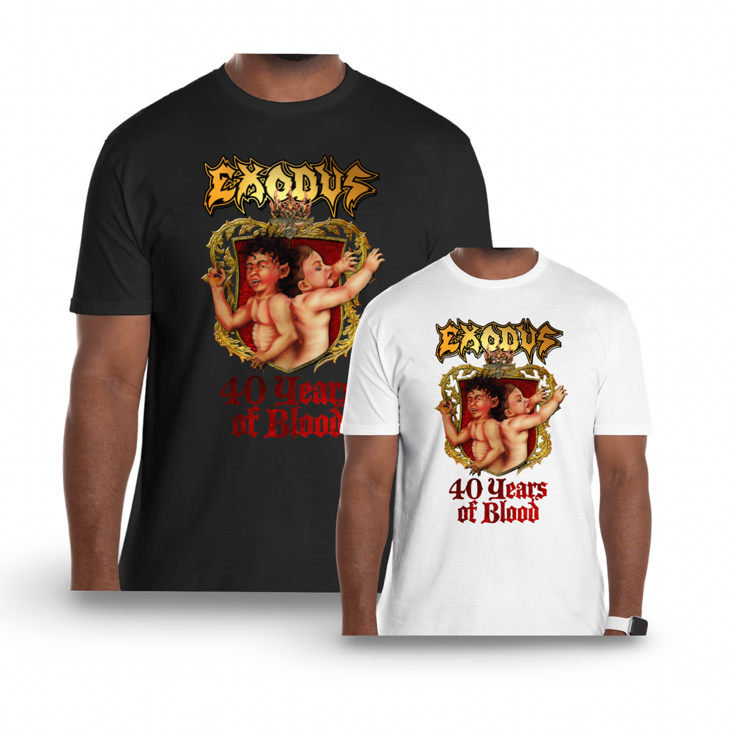 Exodus 40 Years of Blood SHIRT or HOODIE (PRE-ORDER, APRIL 15)