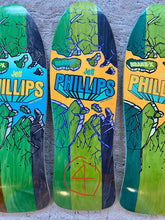 Load image into Gallery viewer, BLEMISHED: Jeff Phillips BREAKOUT GLOW-IN-THE-DARK, ONE-OF-A-KIND, HAND PAINTED Decks (1 of 1)
