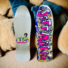 Load image into Gallery viewer, Jeff Phillips GRAFFITI Ultra Limited Edition, Metallic Silver HAND-PAINTED BBC Deck (1 of 1)
