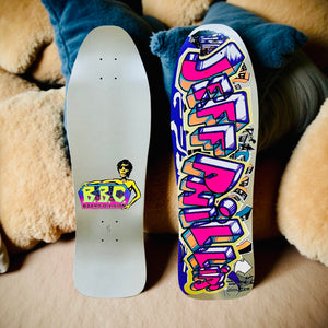 Jeff Phillips GRAFFITI Ultra Limited Edition, Metallic Silver HAND-PAINTED BBC Deck (1 of 1)