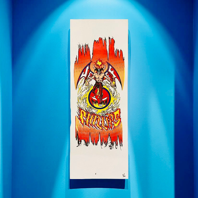 Jeff Phillips DevilMan Limited Edition, HAND-PAINTED Poster 11”x30” (1 of 10)