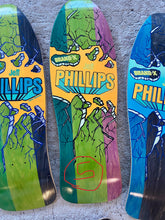 Load image into Gallery viewer, BLEMISHED: Jeff Phillips BREAKOUT GLOW-IN-THE-DARK, ONE-OF-A-KIND, HAND PAINTED Decks (1 of 1)
