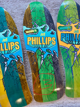 Load image into Gallery viewer, BLEMISHED: Jeff Phillips BREAKOUT GLOW-IN-THE-DARK, ONE-OF-A-KIND, HAND PAINTED Decks (1 of 1)
