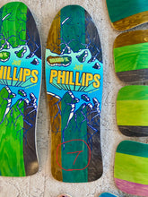 Load image into Gallery viewer, BLEMISHED: Jeff Phillips BREAKOUT GLOW-IN-THE-DARK, ONE-OF-A-KIND, HAND PAINTED Decks (1 of 1)
