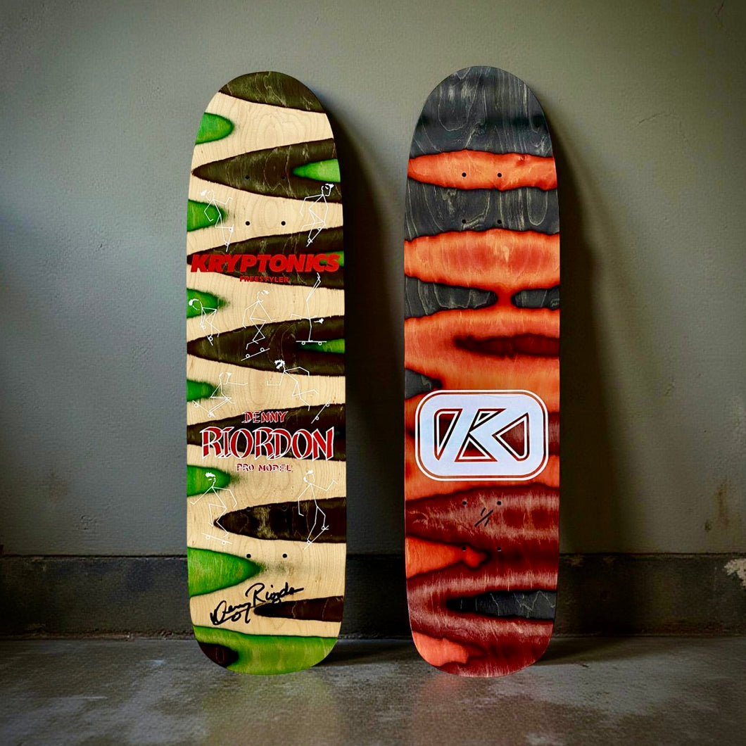 Denny Riordon Stick Man FREESTYLE ONE OF A KIND Deck 7.3” x 27.75” HAND PAINTED & AUTOGRAPHED (1 of 1)
