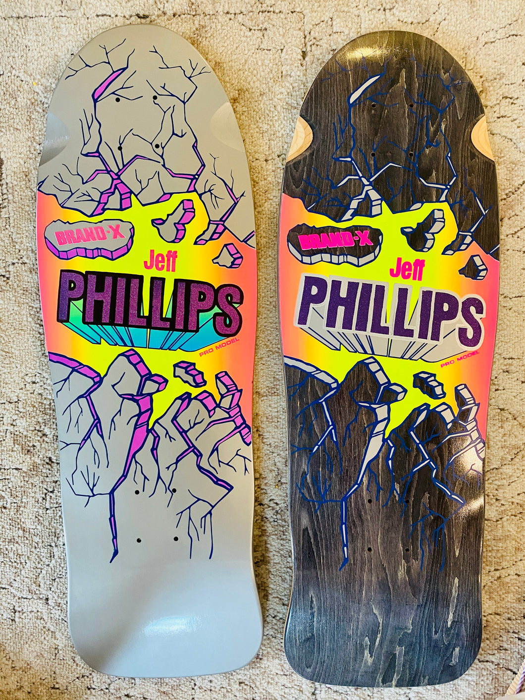 BLEMISHED: Jeff Phillips BREAKOUT GLITTER & NEON, ONE-OF-A-KIND, HAND PAINTED Decks (1 of 1)