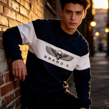 Load image into Gallery viewer, Brand-X Vintage Eagle Stripe Sweatshirt
