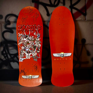 Exodus Band Deck 10.25”x31” AUTOGRAPHED BY ALL 5 BAND MEMBERS