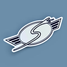 Load image into Gallery viewer, Sims Snake B/W Sticker 6.5”
