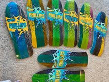 Load image into Gallery viewer, BLEMISHED: Jeff Phillips BREAKOUT GLOW-IN-THE-DARK, ONE-OF-A-KIND, HAND PAINTED Decks (1 of 1)
