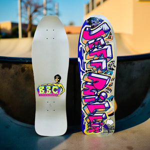 Jeff Phillips GRAFFITI Ultra Limited Edition, Metallic Silver HAND-PAINTED BBC Deck (1 of 1)