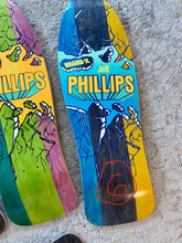 Load image into Gallery viewer, BLEMISHED: Jeff Phillips BREAKOUT GLOW-IN-THE-DARK, ONE-OF-A-KIND, HAND PAINTED Decks (1 of 1)
