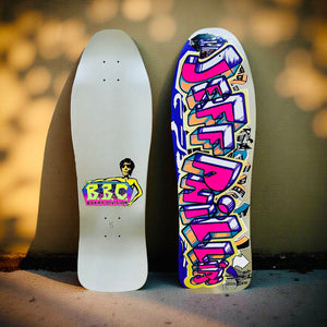 Jeff Phillips GRAFFITI Ultra Limited Edition, Metallic Silver HAND-PAINTED BBC Deck (1 of 1)