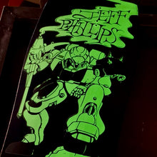 Load image into Gallery viewer, Jeff Phillips BBC Gundam GLOW-IN-DARK Limited Edition, HAND-PAINTED Deck (1 of 10)
