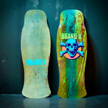 Load image into Gallery viewer, Knucklehead FLUORESCENT &amp; GLOW IN DARK &amp; FLOCKED Hammerhead Deck 10.6&quot;x31&quot; HAND-PAINTED (1 of 1)
