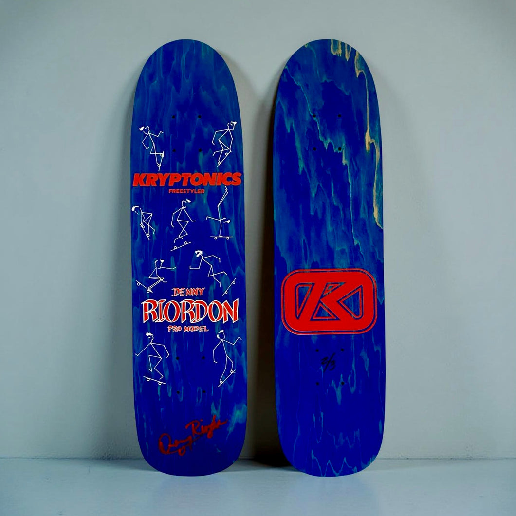 WAFFLE GIVEAWAY TICKET: Kryptonics Denny Riordon Stickman AUTOGRAPHED Limited Edition DECK