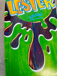 Lester Kasai 10”x40” HAND PAINTED, ONE OF A KIND Longboard COMPLETE (1 of 1)