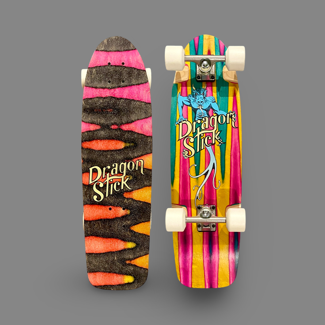 Dragon Stick ONE-OF-A-KIND & HAND-PAINTED CRUISER Deck or Complete 8.5”x31”