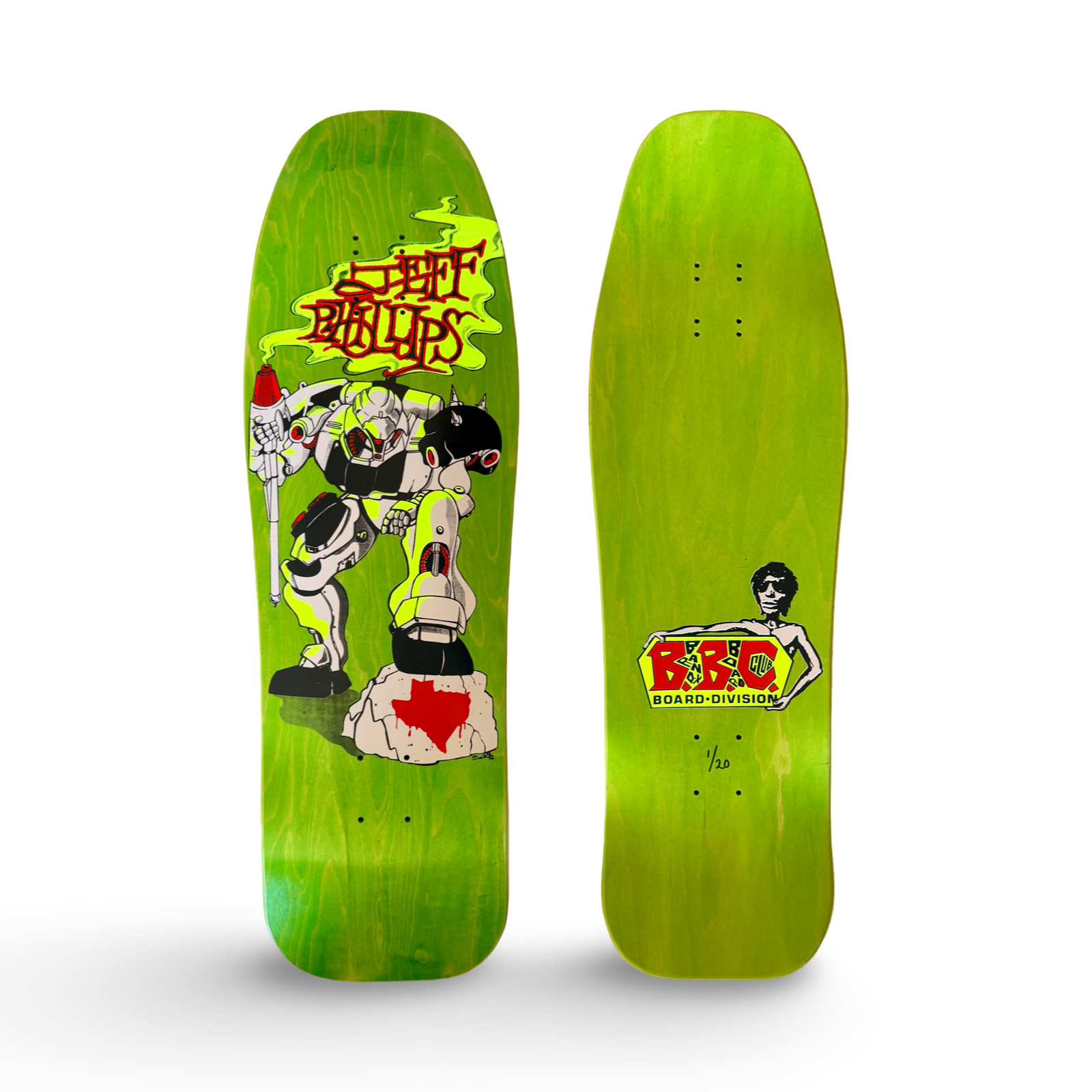 Jeff Phillips BBC Gundam Limited Edition, HAND-PAINTED Deck (1 of