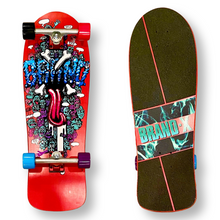 Load image into Gallery viewer, Riot Stick COMPLETE SKATEBOARD 10&quot;x30.25&quot; HAND PAINTED (PRE-ORDER, DECEMBER)
