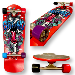 Riot Stick COMPLETE SKATEBOARD 10"x30.25" HAND PAINTED (PRE-ORDER, DECEMBER)