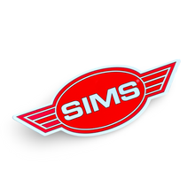 Load image into Gallery viewer, Sims Red Logo Sticker 6.5”
