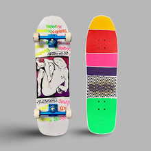 Load image into Gallery viewer, Sigafoos Demon 9.1”x32.5” HAND-PAINTED Complete Skateboard
