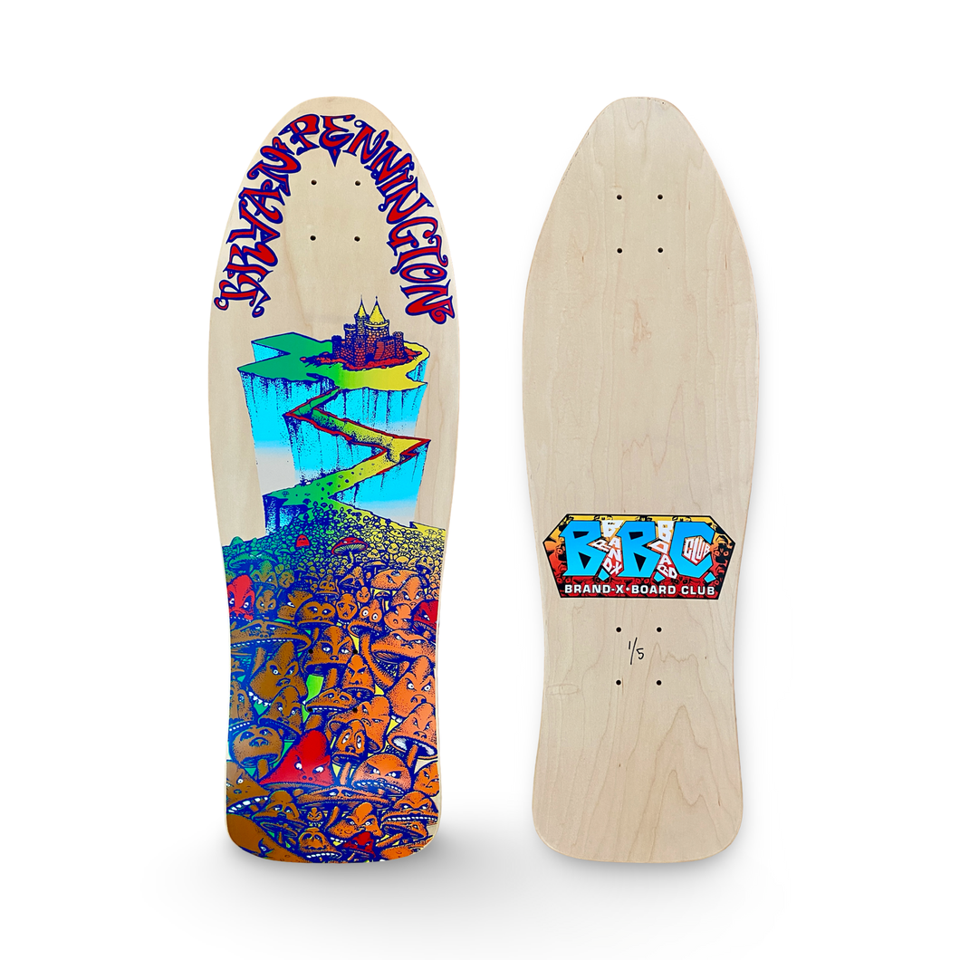 BBC Bryan Pennington Marching Mushrooms Deck 9.5”x30” HAND-PAINTED, LIMITED EDITION (1 of 5)