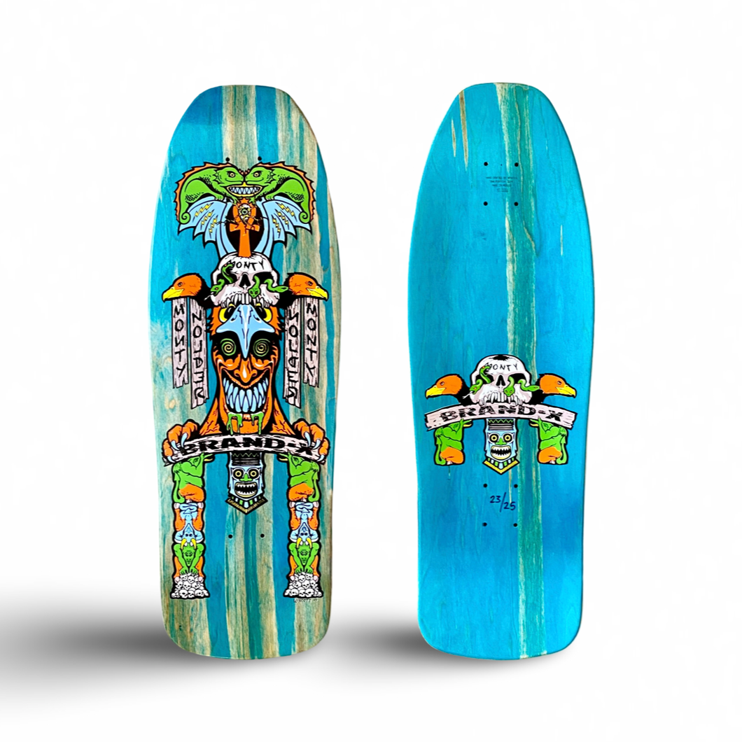 Monty Nolder TOTEM 10”x30.25” HAND PAINTED STAIN Deck LIMITED EDITION (1 of 25)