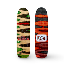 Load image into Gallery viewer, Denny Riordon Stick Man FREESTYLE ONE OF A KIND Deck 7.3” x 27.75” HAND PAINTED &amp; AUTOGRAPHED (1 of 1)
