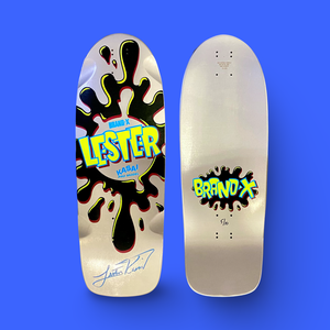 WAFFLE EVENT TICKET: Lester Kasai 10”x30” HAND-PAINTED, NEON & FLOCKED AUTOGRAPHED Limited Edition Deck (1 of 10)