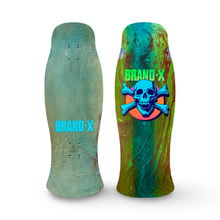 Load image into Gallery viewer, Knucklehead FLUORESCENT &amp; GLOW IN DARK &amp; FLOCKED Hammerhead Deck 10.6&quot;x31&quot; HAND-PAINTED (1 of 1)
