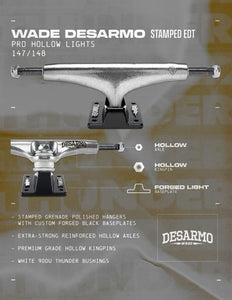 Thunder WADE DESARMO 148 HOLLOW Lights 8.25” Trucks (sold in singles)