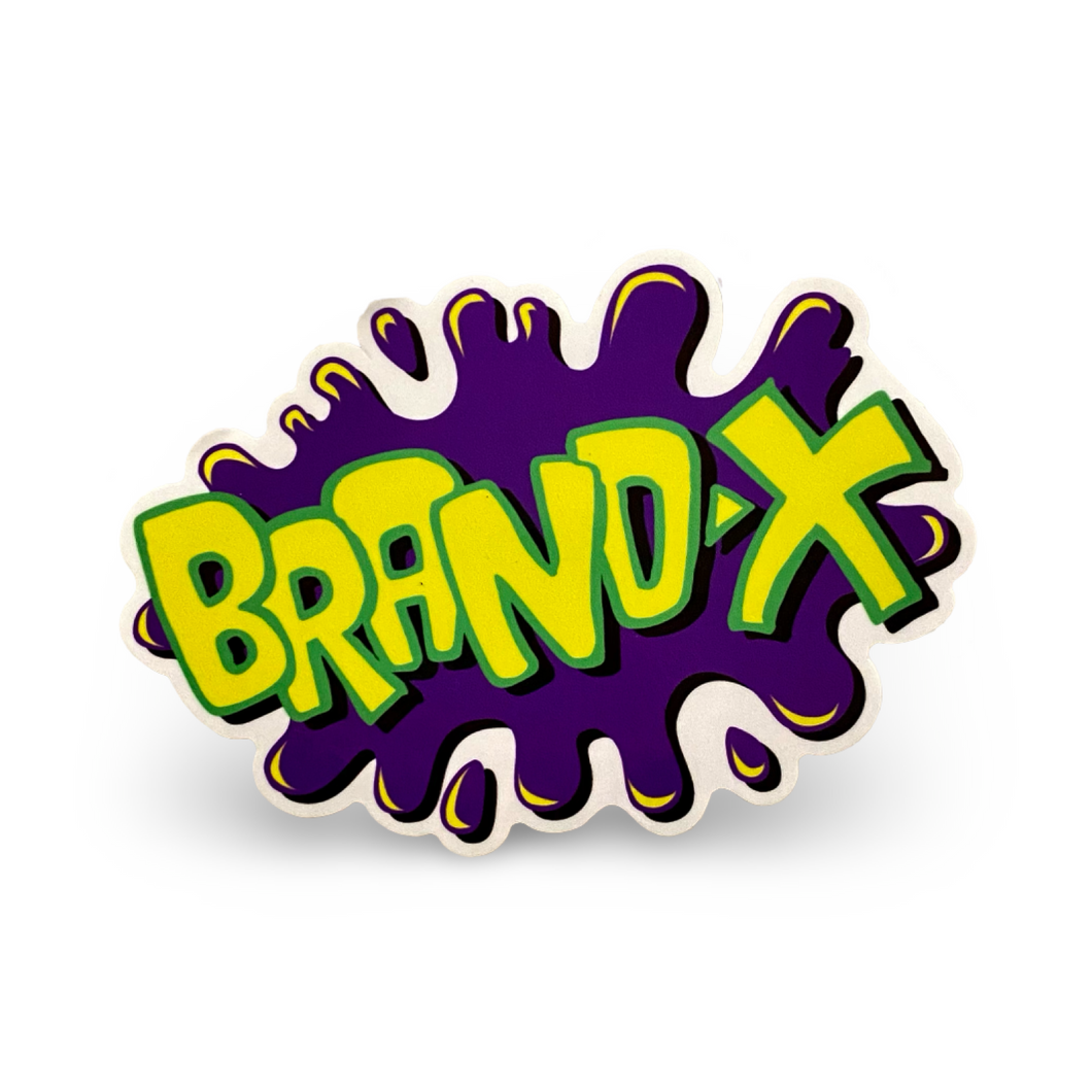 Brand-X Splat BIG Sticker 5”