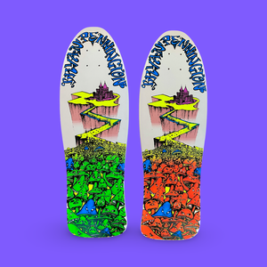 BBC Bryan Pennington Marching Mushrooms Deck 9.5”x30” HAND-PAINTED, LIMITED EDITION (1 of 5)