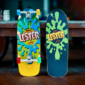 Lester Kasai 10”x30” Limited Edition, HAND PAINTED Complete Skateboard