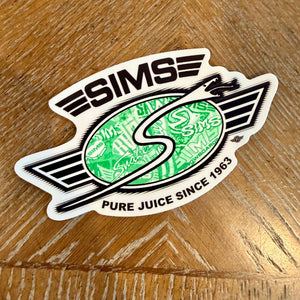Sims Pure Juice Sticker 5.25” – Brand-X Skateboards