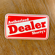 Load image into Gallery viewer, Shorty’s VINTAGE NOS Dealer Sticker 6.75”
