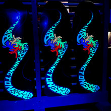 Load image into Gallery viewer, Bryan Pennington BBC Escher Lizard, Limited Edition, HAND-PAINTED, GLOW Deck 10.3"x30.5" (1 of 15)
