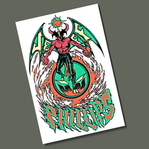 Jeff Phillips Devil Man Sticker 3.7" (PRE-ORDER, DECEMBER)