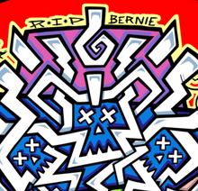 Load image into Gallery viewer, RIP Bernie Limited Edition, HAND-PAINTED Deck 10"x30.25" (PRE-ORDER, MARCH 2027)
