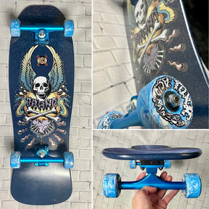 X-Con Holographic COMPLETE SKATEBOARD 10" x 30"