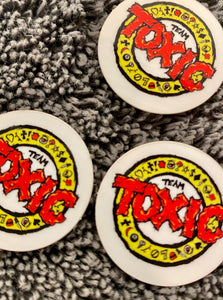 Team Toxic 1” Tiny Round Stickers (pack of 3)